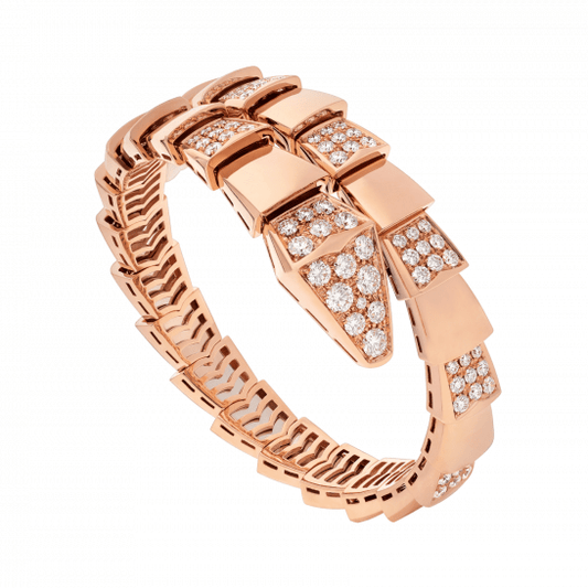 [Royal Jewelry]SERPENTI WIDE BRACELET PINK GOLD DIAMOND