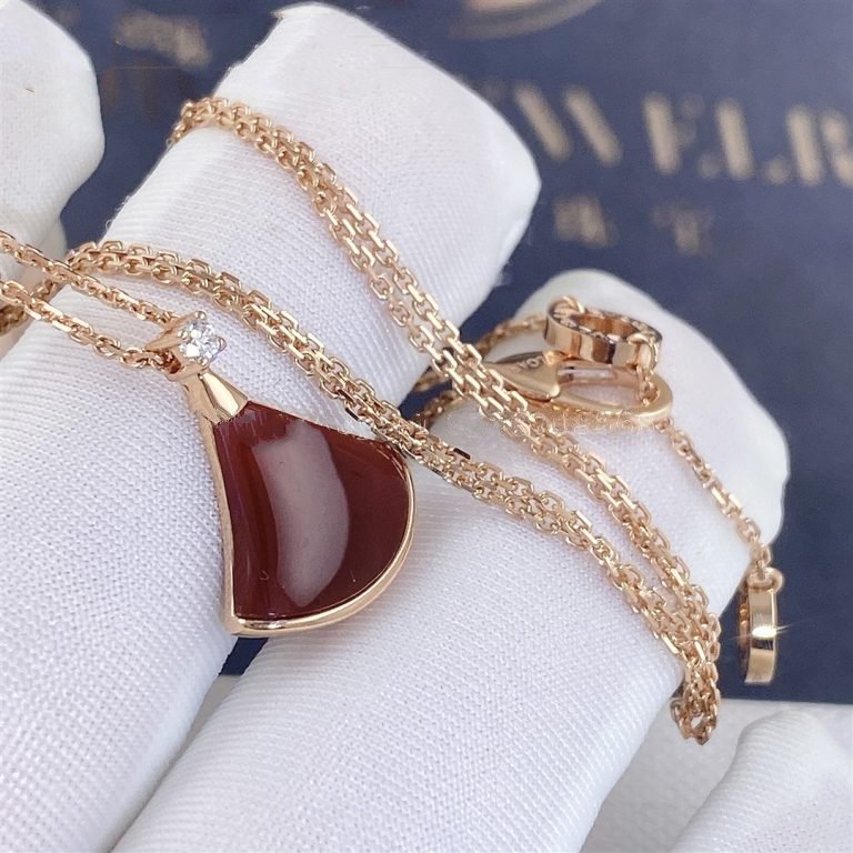 [Royal Jewelry]DREAM NECKLACE CARNELIAN 1 DIAMOND
