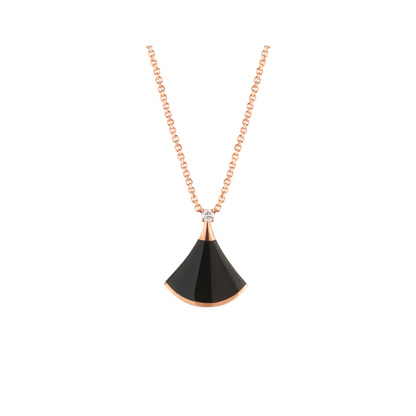 [Royal Jewelry]DREAM NECKLACE ONYX 1 DIAMOND