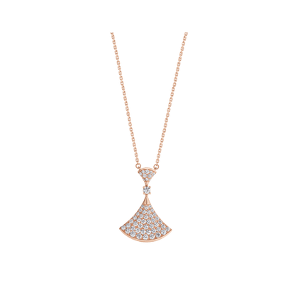 [Royal Jewelry]DREAM NECKLACE PINK GOLD FULL DIAMOND