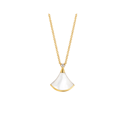 [Royal Jewelry]DREAM NECKLACE WHITE MOP GOLD 1 DIAMOND