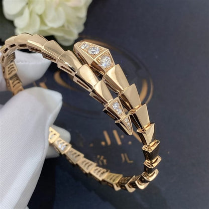 [Royal Jewelry]SERPENTI BRACELET DIAMONDS PINK GOLD