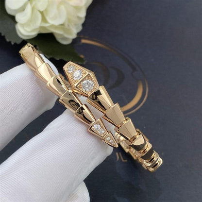 [Royal Jewelry]SERPENTI BRACELET DIAMONDS PINK GOLD