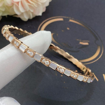 [Royal Jewelry]SERPENTI BRACELET PINK GOLD MOP DIAMOND