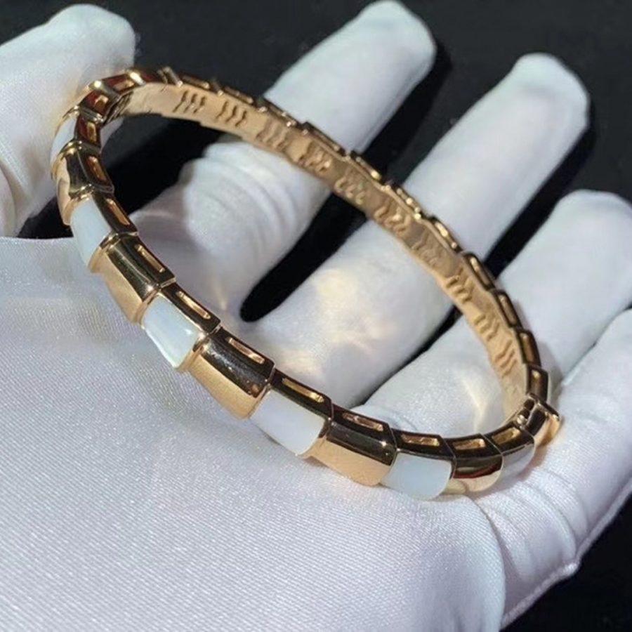 [Royal Jewelry]SERPENTI BRACELET PINK GOLD MOP