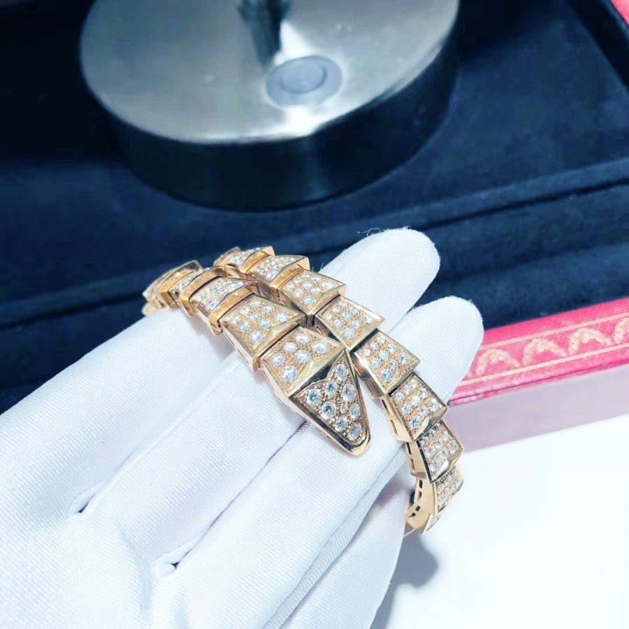 [Royal Jewelry]SERPENTI BRACELET 8MM PINK GOLD DIAMOND