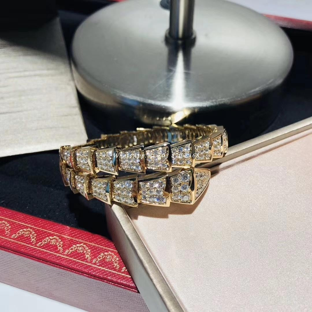 [Royal Jewelry]SERPENTI BRACELET 8MM GOLD DIAMOND