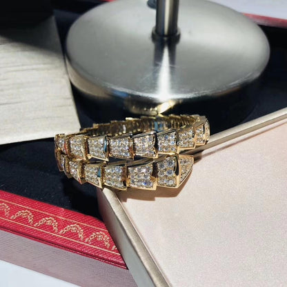 [Royal Jewelry]SERPENTI BRACELET 8MM GOLD DIAMOND