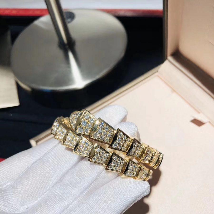 [Royal Jewelry]SERPENTI BRACELET 8MM GOLD DIAMOND