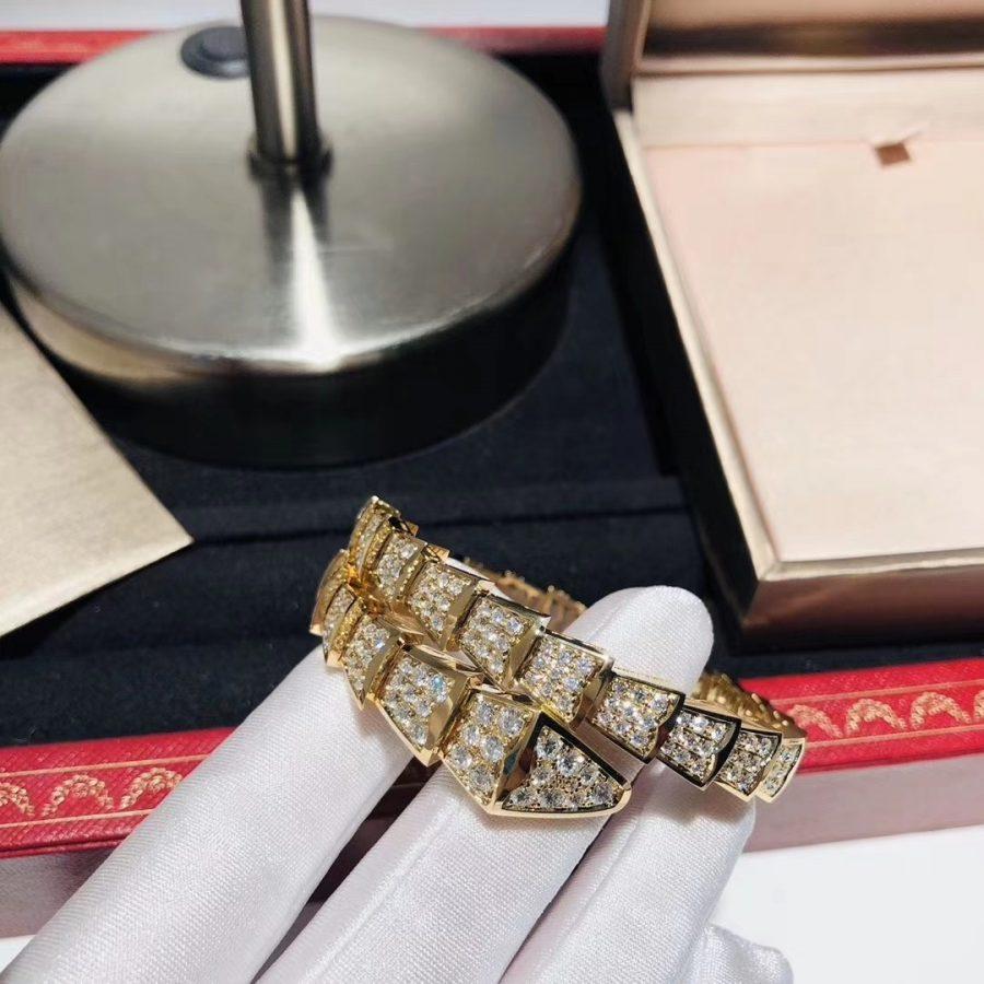 [Royal Jewelry]SERPENTI BRACELET 8MM GOLD DIAMOND