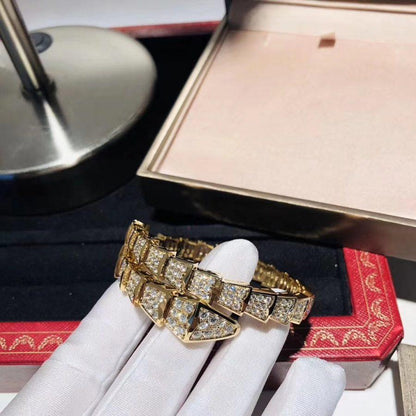 [Royal Jewelry]SERPENTI BRACELET 8MM GOLD DIAMOND