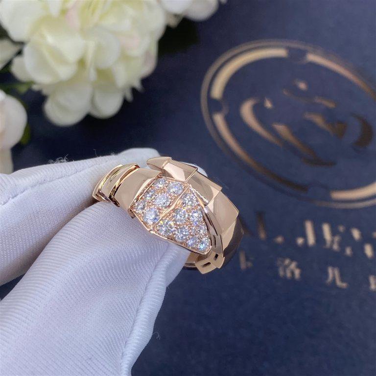 [Royal Jewelry]SERPENTI RING PINK GOLD DIAMOND