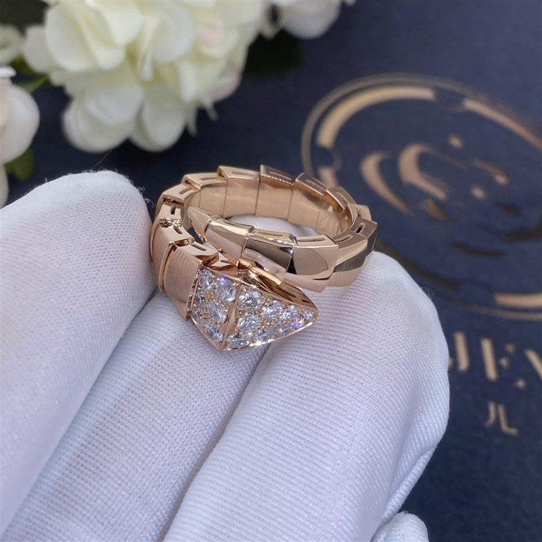 [Royal Jewelry]SERPENTI RING PINK GOLD DIAMOND