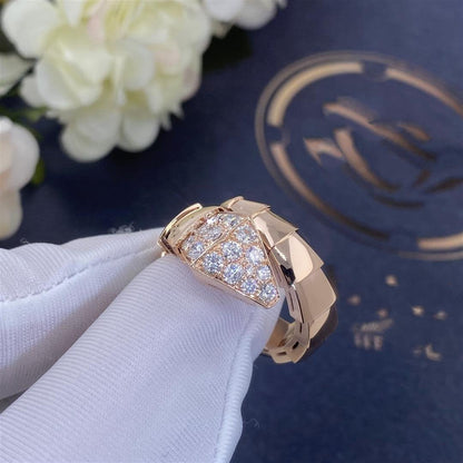 [Royal Jewelry]SERPENTI RING PINK GOLD DIAMOND