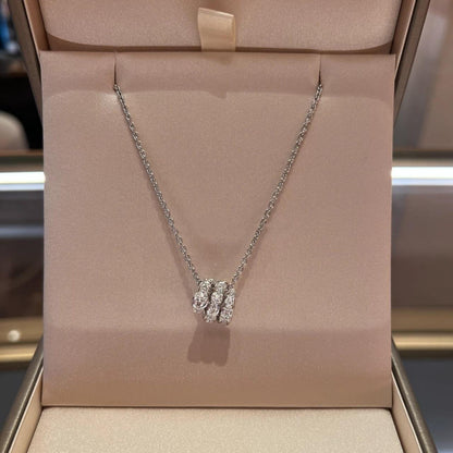 [Royal Jewelry]SERPENTI  NECKLACE DOUBLE RING DIAMOND
