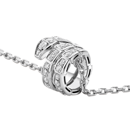 [Royal Jewelry]SERPENTI  NECKLACE DOUBLE RING DIAMOND