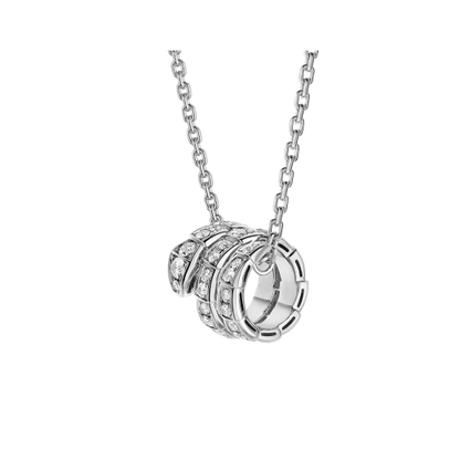 [Royal Jewelry]SERPENTI  NECKLACE DOUBLE RING DIAMOND