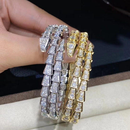[Royal Jewelry]SERPENTI BRACELET GOLD DIAMOND DOUBLE ROW