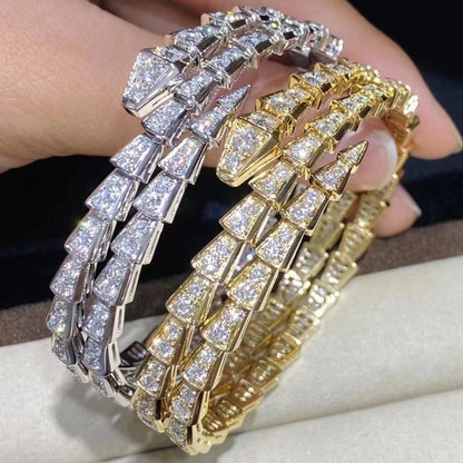 [Royal Jewelry]SERPENTI BRACELET GOLD DIAMOND DOUBLE ROW