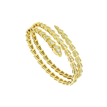 [Royal Jewelry]SERPENTI BRACELET GOLD DIAMOND DOUBLE ROW