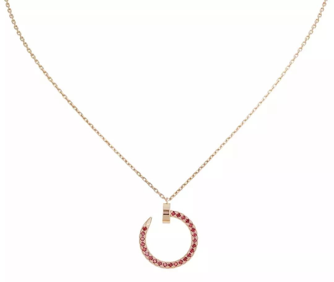 [Royal Jewelry]JUSTE NECKLACE GOLD RED DIAMONDS
