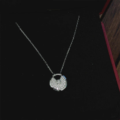 [Royal Jewelry]AMULETTE SILVER FULL DIAMOND NECKLACE