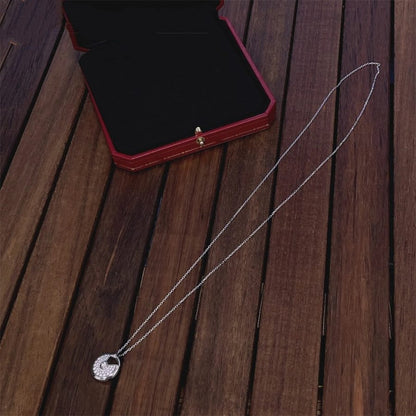 [Royal Jewelry]AMULETTE SILVER FULL DIAMOND NECKLACE