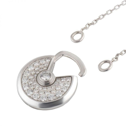 [Royal Jewelry]AMULETTE SILVER FULL DIAMOND NECKLACE