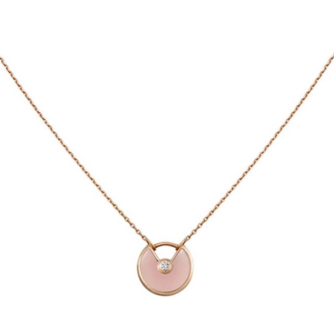[Royal Jewelry]AMULETTE ROSE GOLD PINK MOP NECKLACE