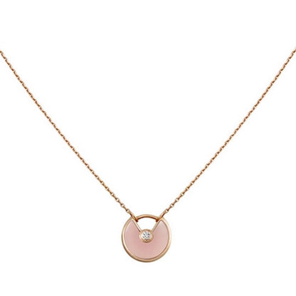 [Royal Jewelry]AMULETTE ROSE GOLD PINK MOP NECKLACE