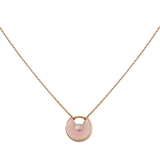 [Royal Jewelry]AMULETTE ROSE GOLD PINK MOP NECKLACE
