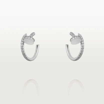 [Royal Jewelry]JUSTE EARRINGS 12.75MM SILVER DIAMOND
