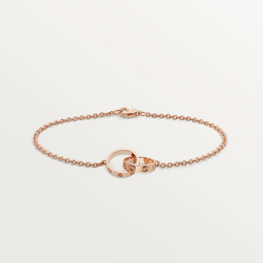 [Royal Jewelry]LOVE BRACELET DOUBLE RING