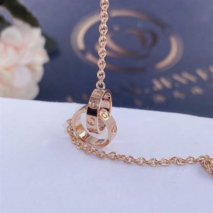 [Royal Jewelry]LOVE BRACELET DOUBLE RING