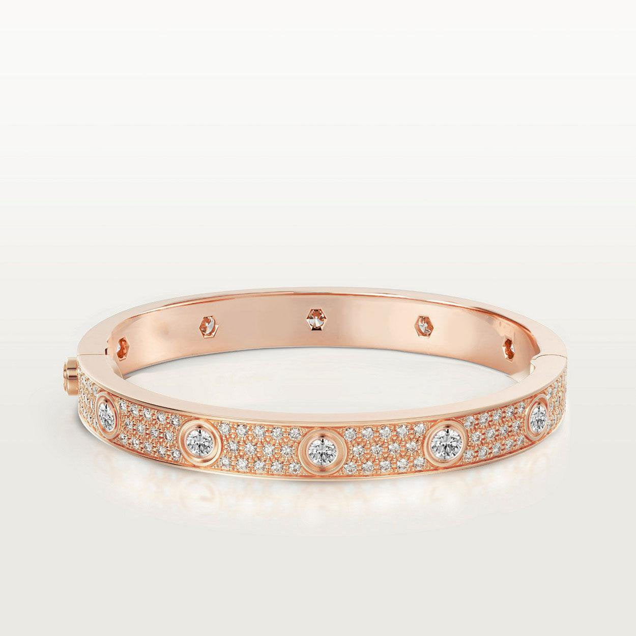 [Royal Jewelry]LOVE BRACELET 6.1MM DIAMOND-PAVED 10 BIG DIAMONDS