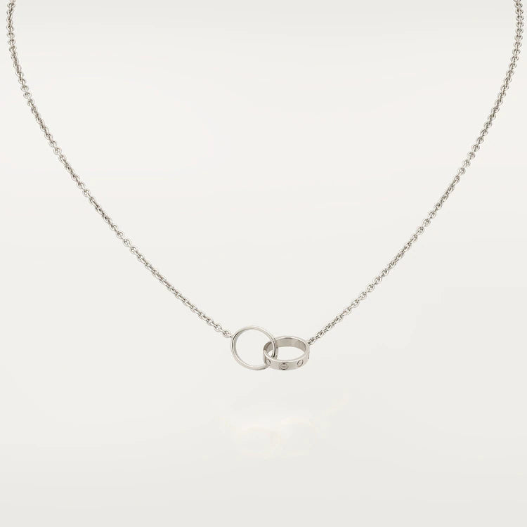 [Royal Jewelry]LOVE NECKLACE PINK GOLD AND SILVER