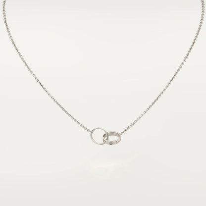 [Royal Jewelry]LOVE NECKLACE PINK GOLD AND SILVER