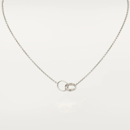 [Royal Jewelry]LOVE NECKLACE PINK GOLD AND SILVER