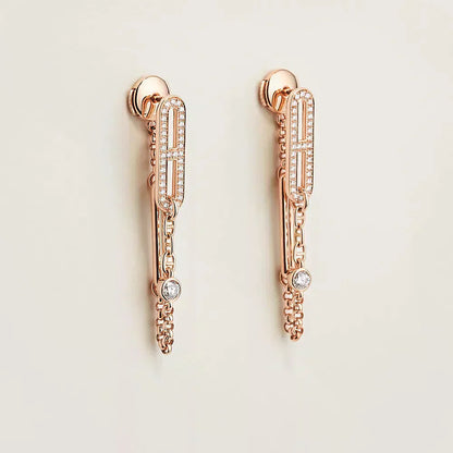 [Royal Jewelry]CHAINE CHAOS DIAMOND DROP EARRINGS