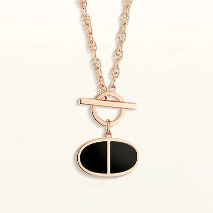 [Royal Jewelry]CHAINE VERSO BLACK CERAMIC NECKLACE