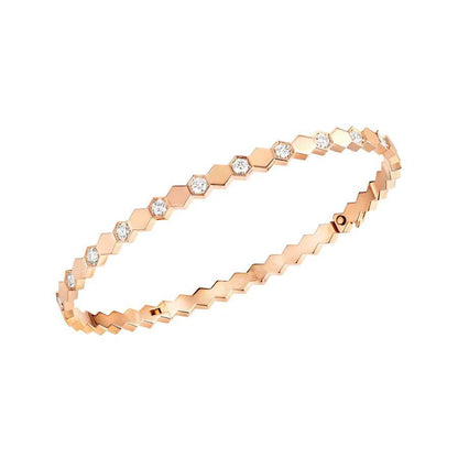 [Royal Jewelry]BEE LOVE PINK GOLD DIAMOND BRACELET