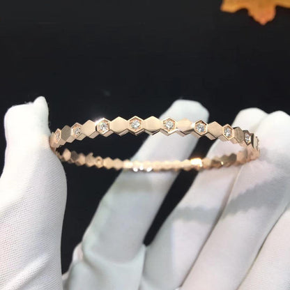 [Royal Jewelry]BEE LOVE PINK GOLD DIAMOND BRACELET