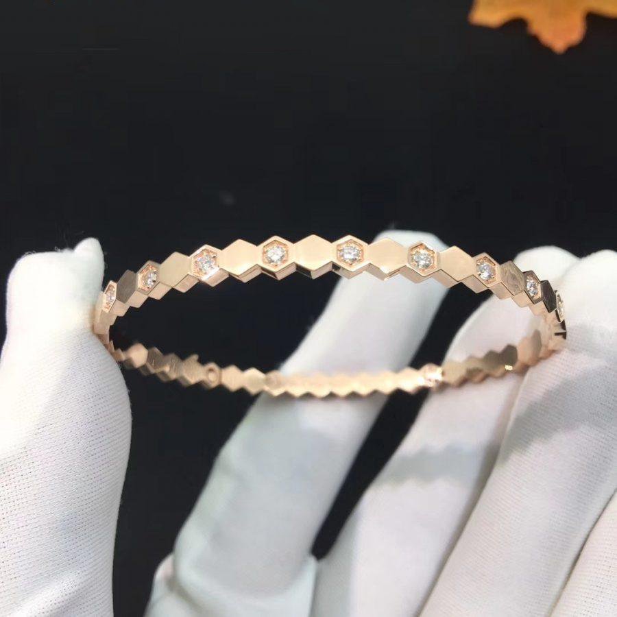 [Royal Jewelry]BEE LOVE PINK GOLD DIAMOND BRACELET