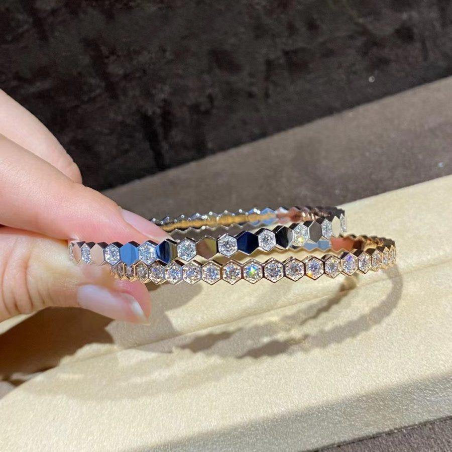 [Royal Jewelry]BEE LOVE GOLD BRACELET FULL DIAMOND