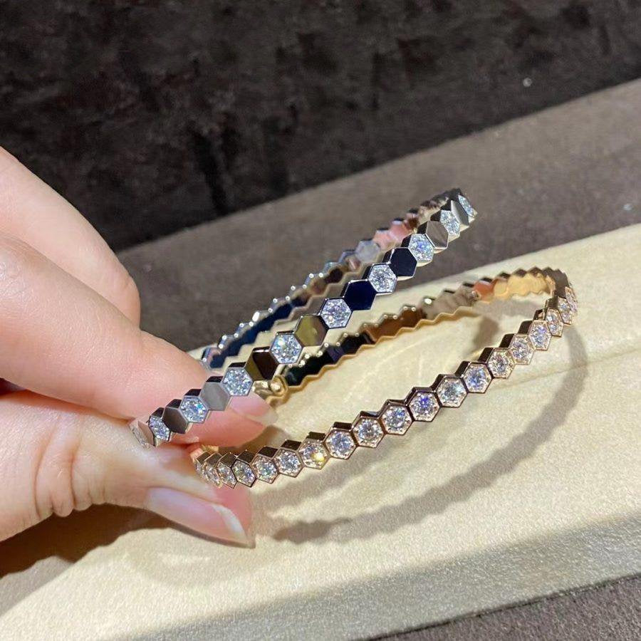 [Royal Jewelry]BEE LOVE GOLD BRACELET FULL DIAMOND