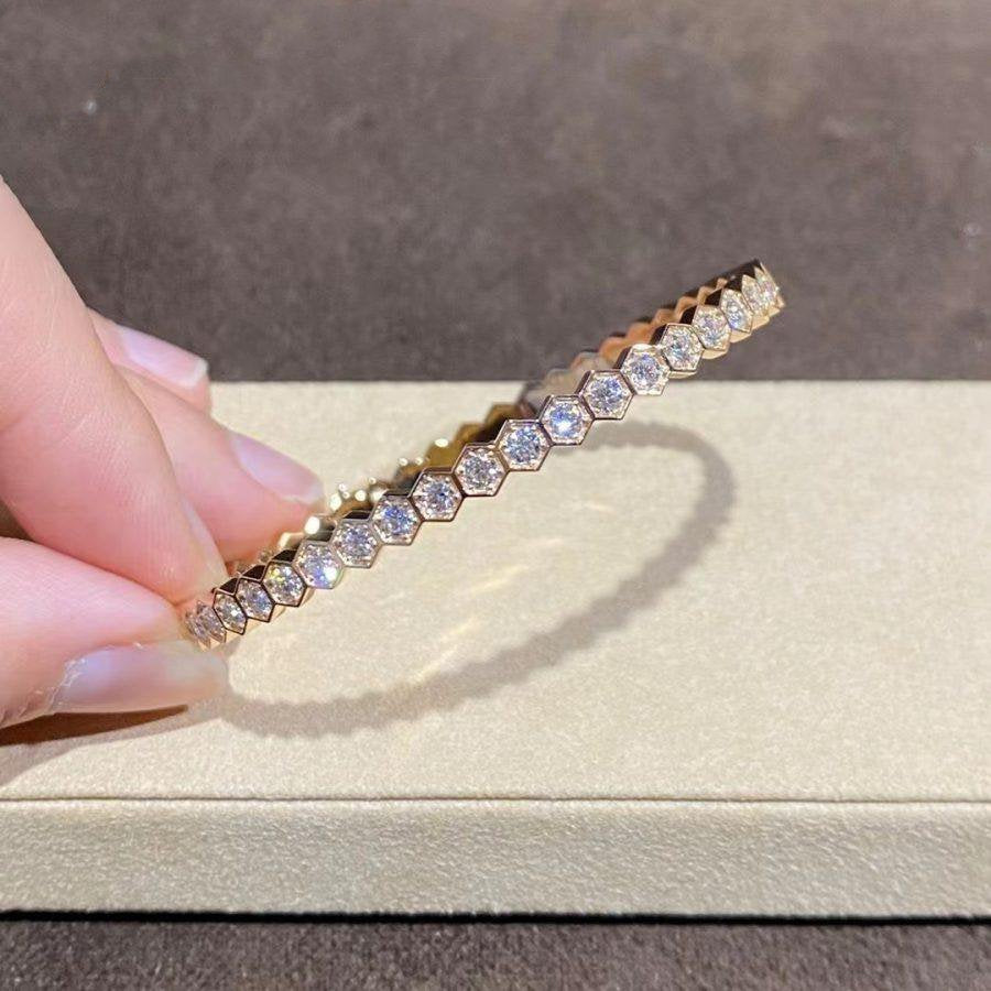 [Royal Jewelry]BEE LOVE GOLD BRACELET FULL DIAMOND