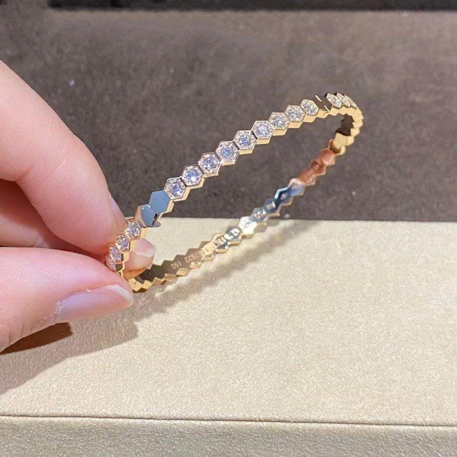 [Royal Jewelry]BEE LOVE GOLD BRACELET FULL DIAMOND