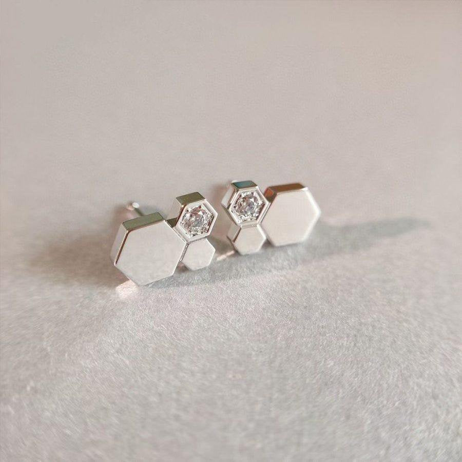 [Royal Jewelry]BEE LOVE SILVER DIAMOND EARRINGS