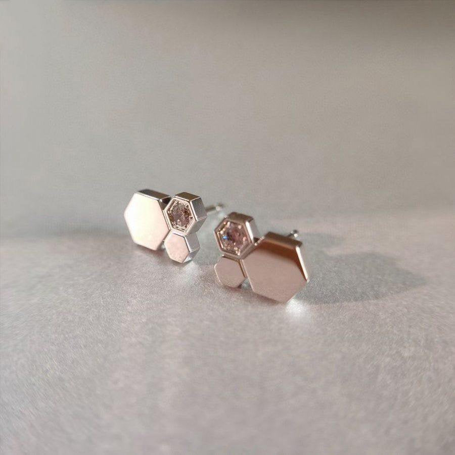 [Royal Jewelry]BEE LOVE SILVER DIAMOND EARRINGS