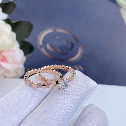 [Royal Jewelry]BEE LOVE RING PINK GOLD 1 DIAMOND